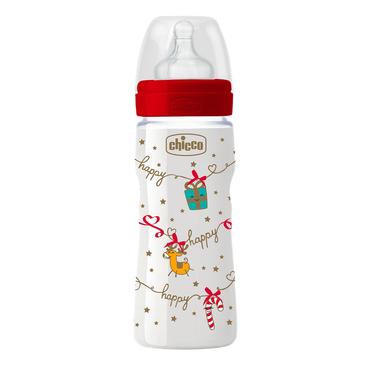 Chicco Biberon Benessere Silicone Natale 350ml