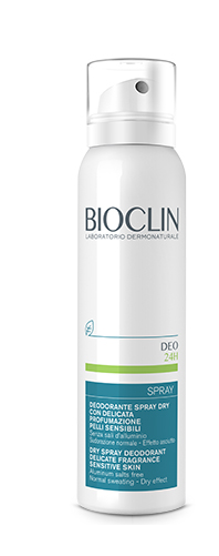 Bioclin Deodorante 24h Spray Dry con delicata profumazione per pelli sensibili 150ml