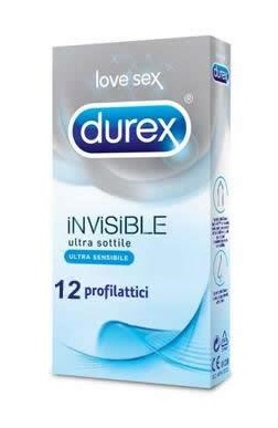 Durex Invisible Preservativi Ultra Sottili 12 Pezzi
