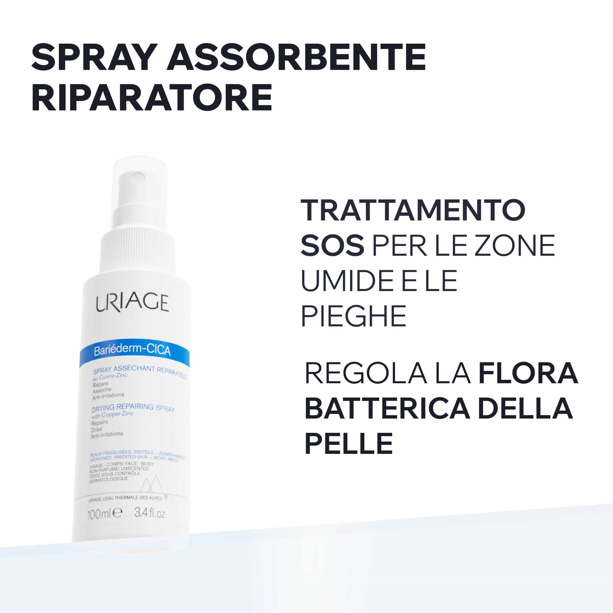 Uriage Bariéderm Cica-Spray - Trattamento Assorbente Riparatore Al CU-ZN 100 ml
