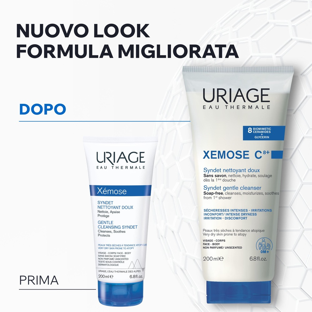 Uriage Xémose Syndet Detergente Delicato Pelle Secca 200 ml