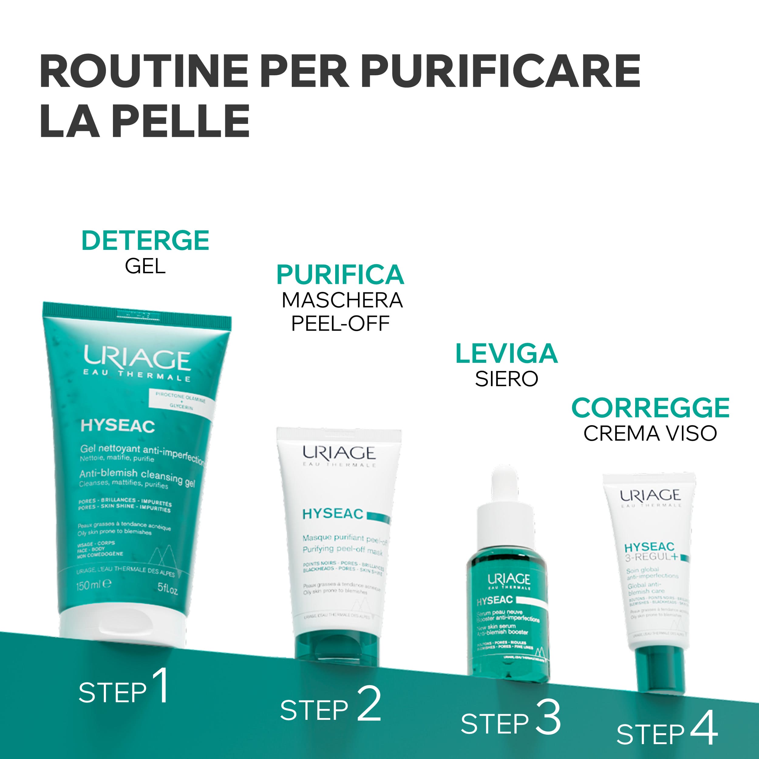 Uriage - Hyseac - Maschera Purificante Viso Per Pelle Mista A Tendenza Acneica 50 ml