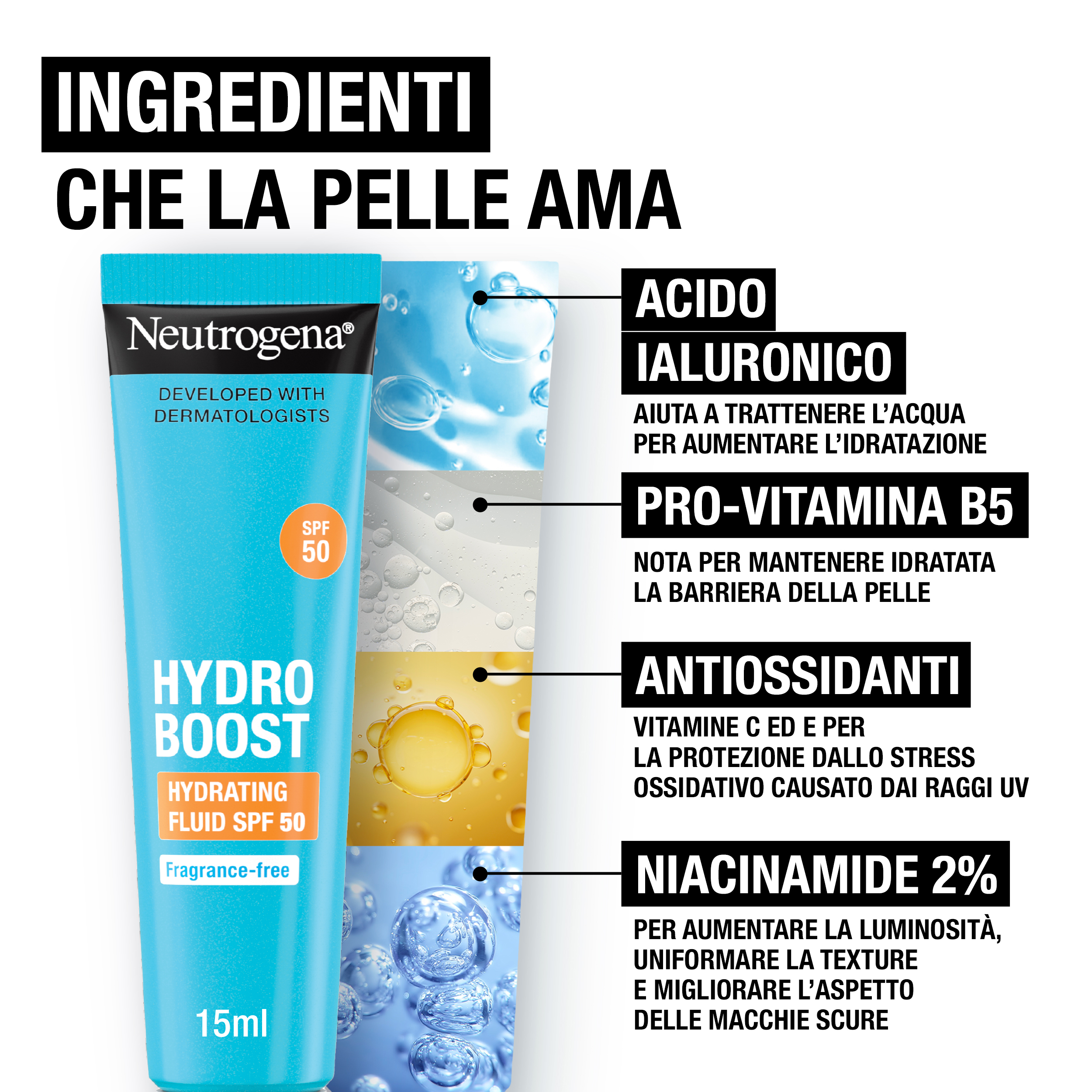 Neutrogena Idratazione e Protezione Hydro Boost Detergente 200 ml + Siero 30 ml + Fluido SPF50 15ml Neutrogena Idratazione e Protezione Hydro Boost Detergente 200 ml + Siero 30 ml + Fluido SPF50 15ml