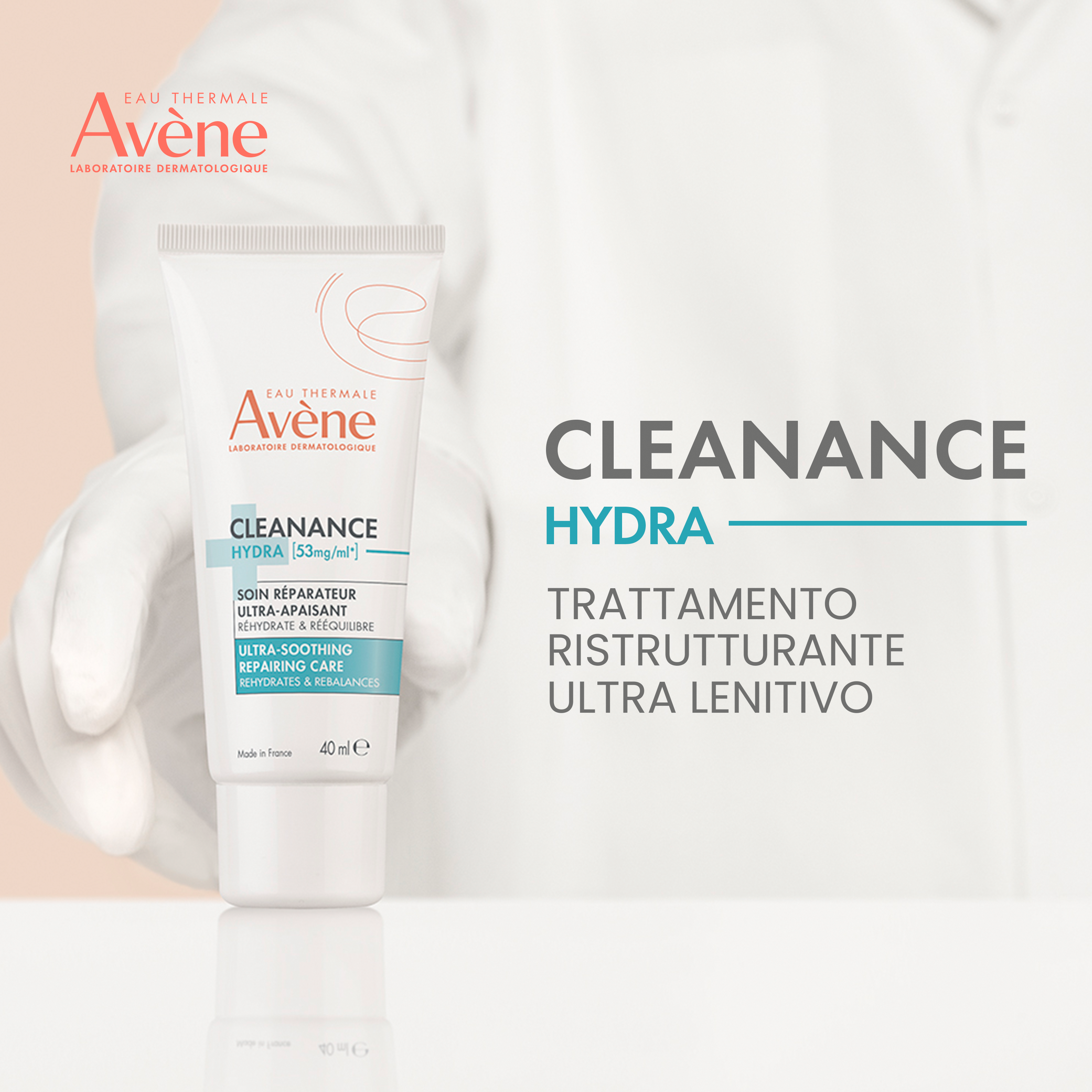 Avène Cleanance Hydra - Crema Lenitiva Per Pelle Secca A Tendenza Acneica 40 ml 