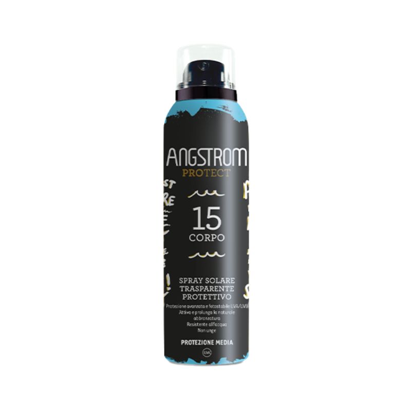 Angstrom Protect - Spray Solare Trasparente Protettivo SPF15 Corpo 150 ml