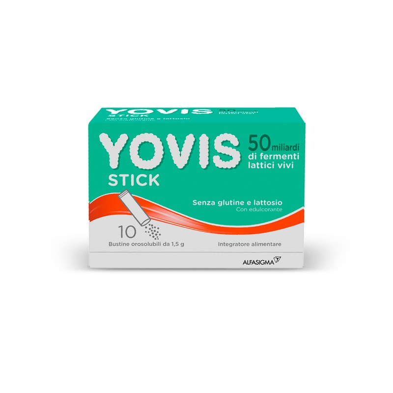 Yovis Stick, Probiotici per il Benessere Intestinale, 50 Miliardi di Fermenti Lattici Vivi, Senza Glutine e Lattosio, 10 Bustine Orosolubili Yovis Stick, Probiotici per il Benessere Intestinale, 50 Miliardi di Fermenti Lattici Vivi, Senza Glutine e Lattosio, 10 Bustine Orosolubili