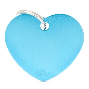 MY FAMILY MEDAGLIETTA CUORE (S) ALLUMINIO AZZURRO (REF. MFB70)
