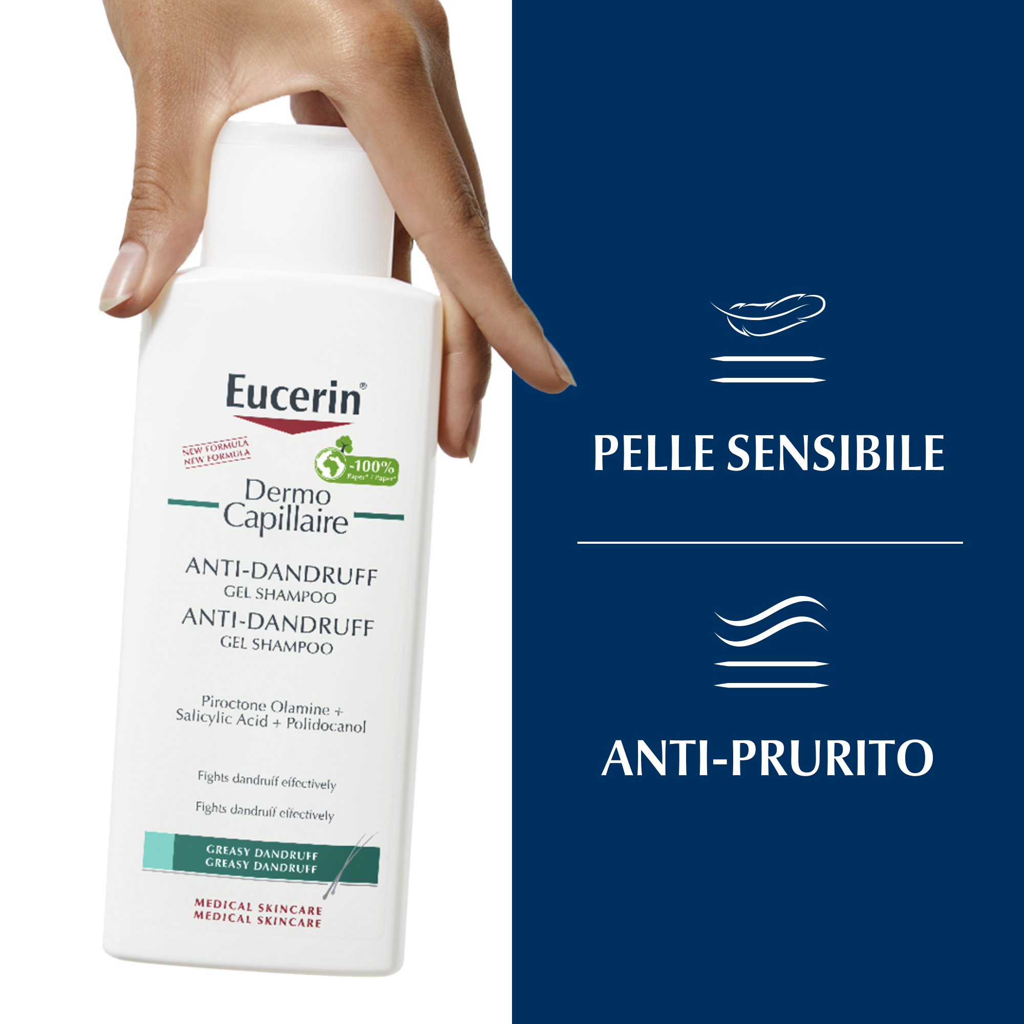 Eucerin DermoCapillaire Shampoo Gel Anti Forfora Grassa 