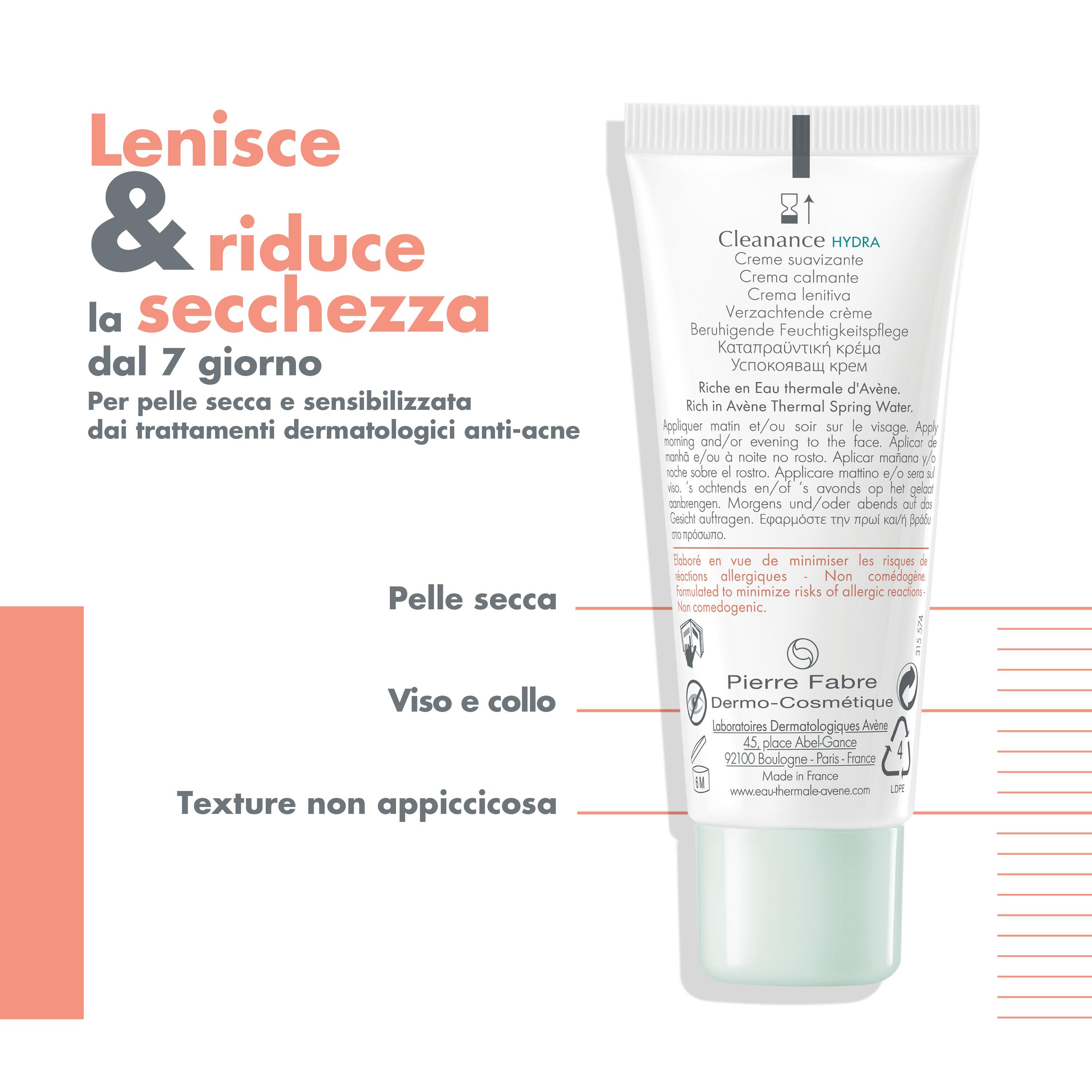 Avène Cleanance Hydra - Crema Lenitiva Per Pelle Secca A Tendenza Acneica 40 ml 