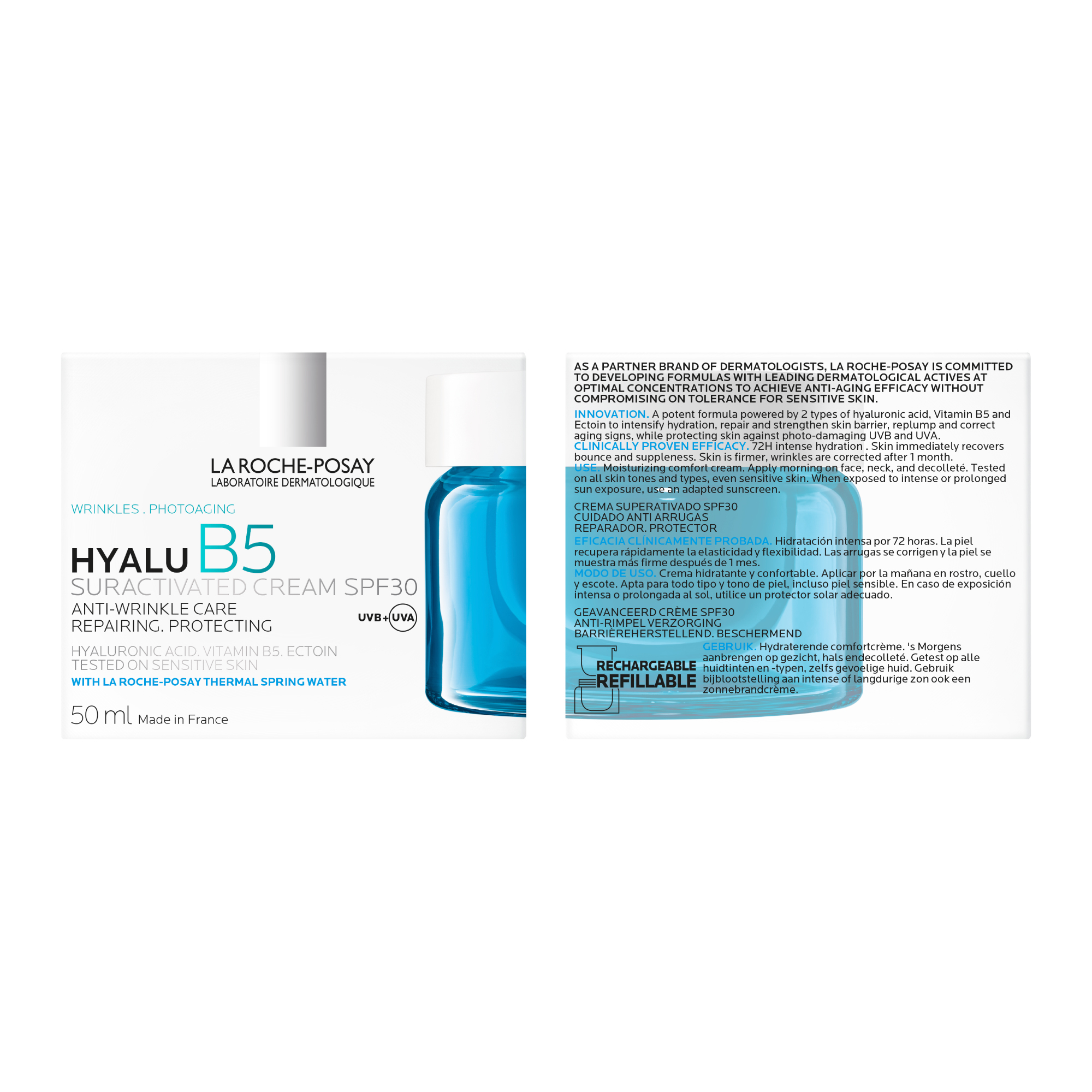 La Roche-Posay Hyalu B5 Crema Anti-Rughe con SPF30, 50ml