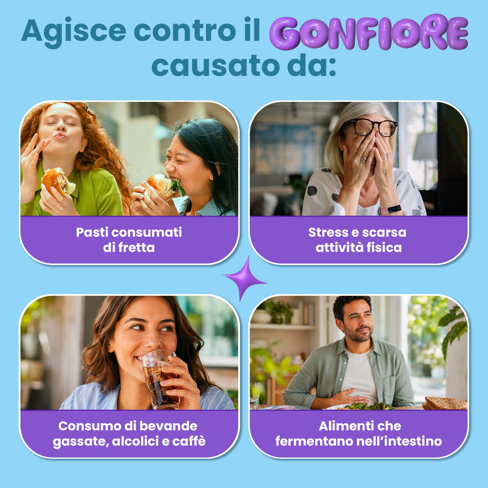 Enterogermina Gonfiore 10 Bustine Gusto Pesca - Integratore Con Probiotici, Enzimi Digestivi E Fermenti Lattici Per Il Gonfiore Addominale