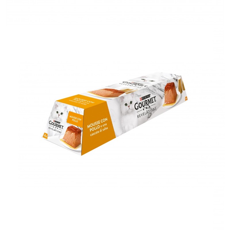 NESTLE' PURINA GOURMET GATTO REVELATIONS MOUSSE POLLO 4x57GR
