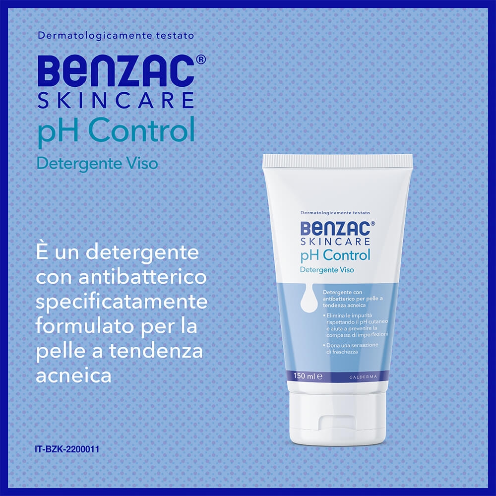 Benzac Skincare pH Control, Detergente Viso, Anti Acne, con Antibatterico, Elimina le Impurità e Rispetta il pH Cutaneo, con Gluconolattone e Zinco 150ml Benzac Skincare pH Control, Detergente Viso, Anti Acne, con Antibatterico, Elimina le Impurità e Rispetta il pH Cutaneo, con Gluconolattone e Zinco 150ml
