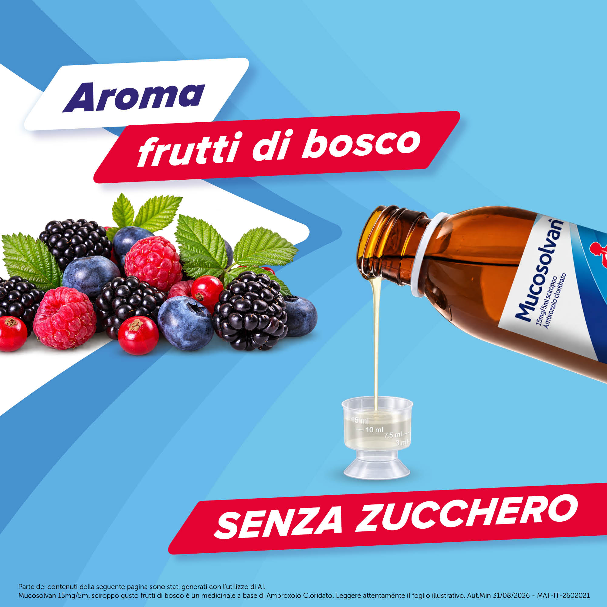 Mucosolvan 15mg/5ml Gusto Frutti Di Bosco - Sciroppo Per Il Trattamento Delle Secrezioni Nelle Patologie Acute E Croniche Di Bronchi E Polmoni 200 ml