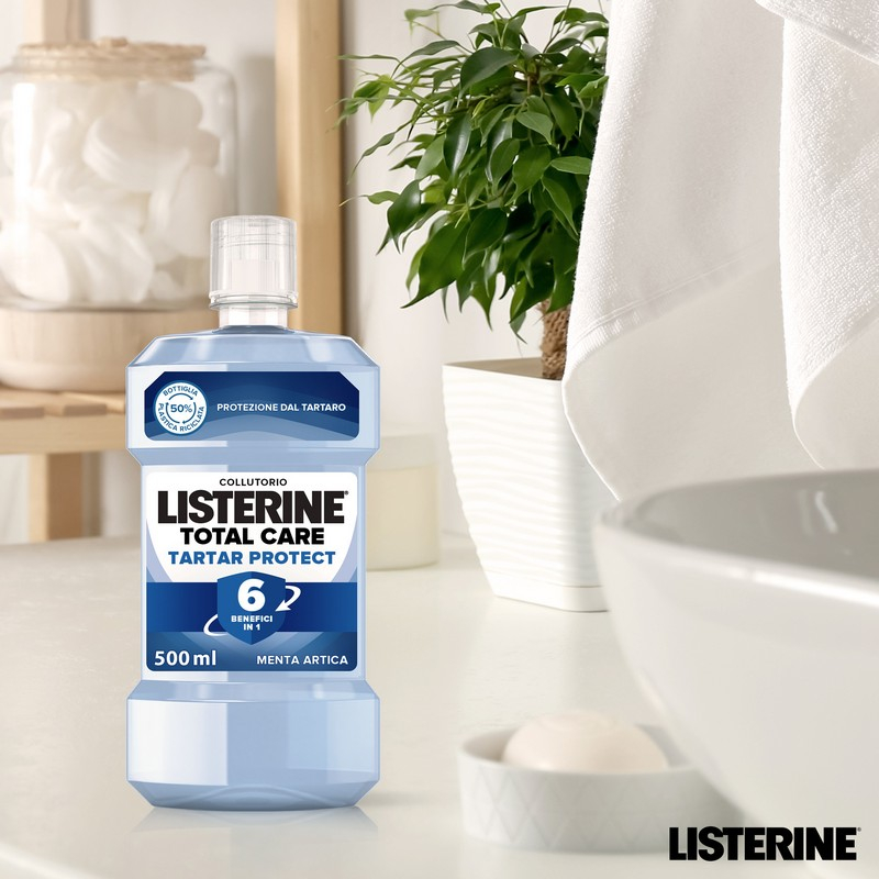 Listerine Colluttorio, Total Care, Protezione Tartaro, 500ml Listerine Colluttorio, Total Care, Protezione Tartaro, 500ml