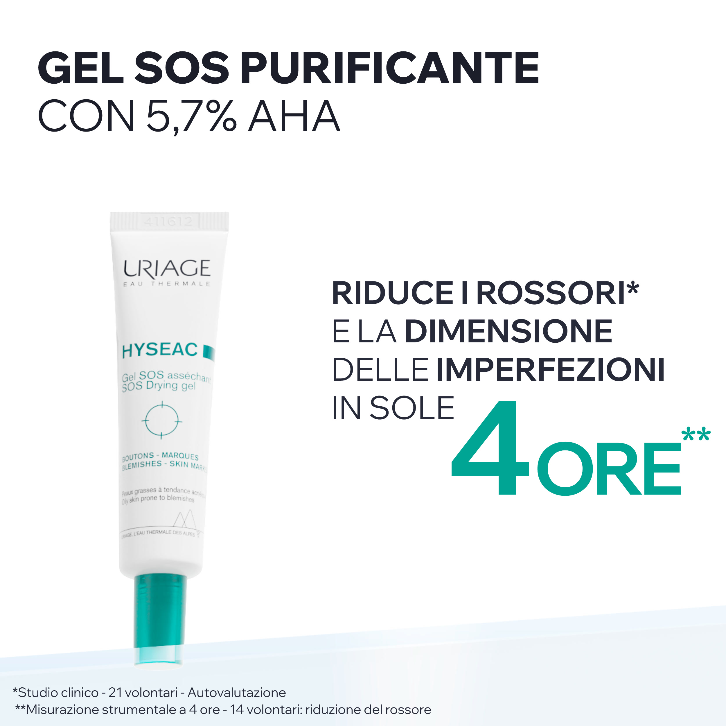 Uriage - Hyséac - Gel SOS Purificante Anti-Imperfezioni Viso 15 ml