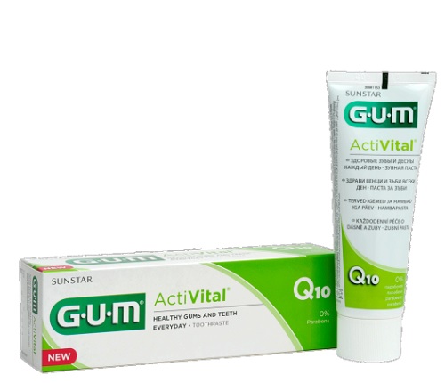 Gum Activital Dentifricio Gel Igiene Orale Pacco Doppio 2 x 75 ml