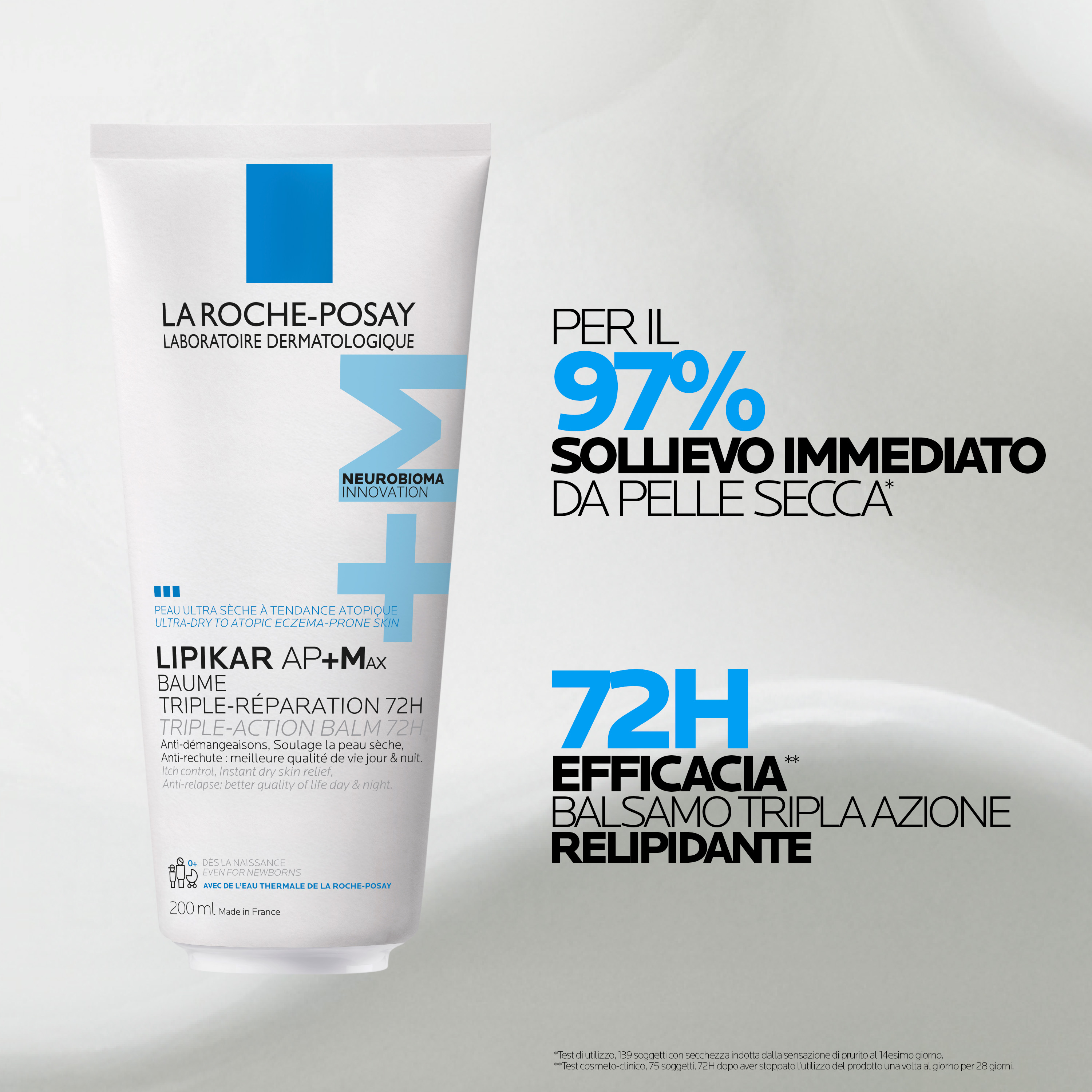 La Roche-Posay Lipikar Baume AP+MAX - Balsamo Relipidante Per Pelle Secca 200 ml