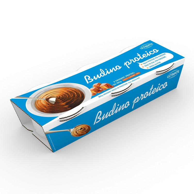 Ultimate Italia - Budino Proteico Gusto Caramel Mou 3 Porzioni Da 120 g