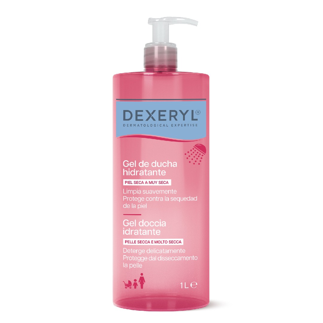 Dexeryl - Gel Doccia Idratante Viso E Corpo Per Pelle Secca E Molto Secca 1 Litro