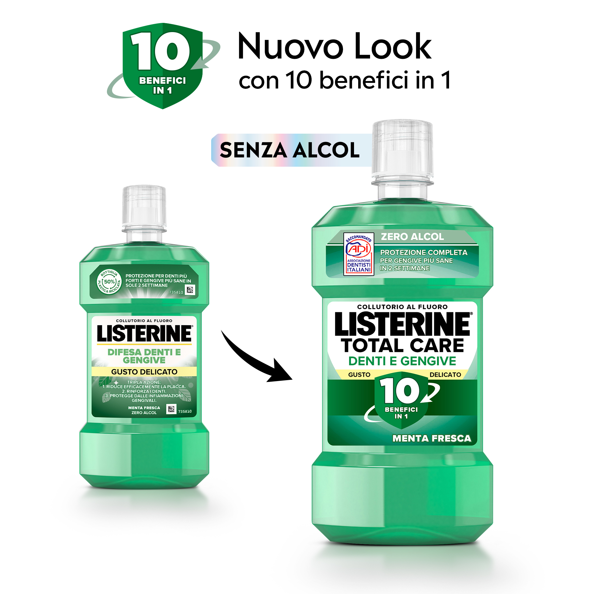 Listerine Total Care Difesa Denti E Gengive - Collutorio Senza Alcol 500 ml