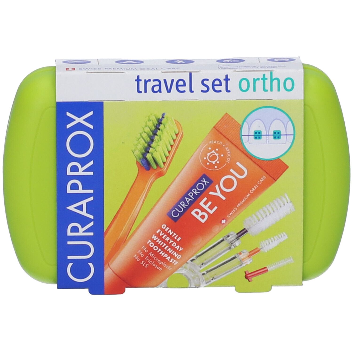 CURAPROX TRAVEL SET ORTHO GREE