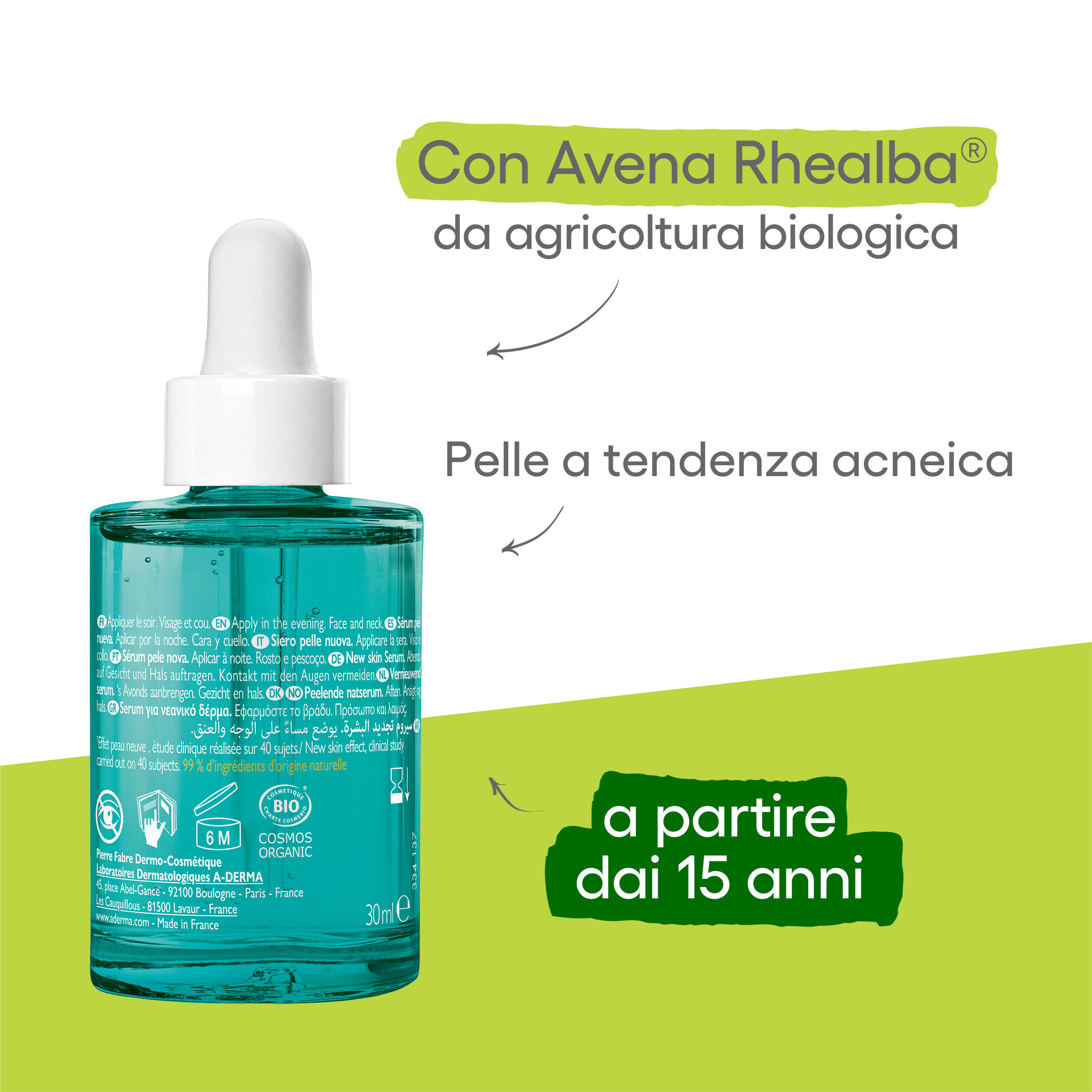 A-Derma Biology AC - Siero Pelle Nuova Night Peel 30 ml