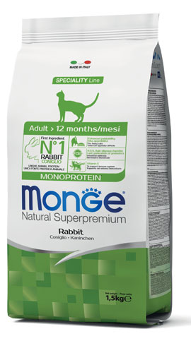 MONGE CAT ADULT CONIGLIO 1,5KG