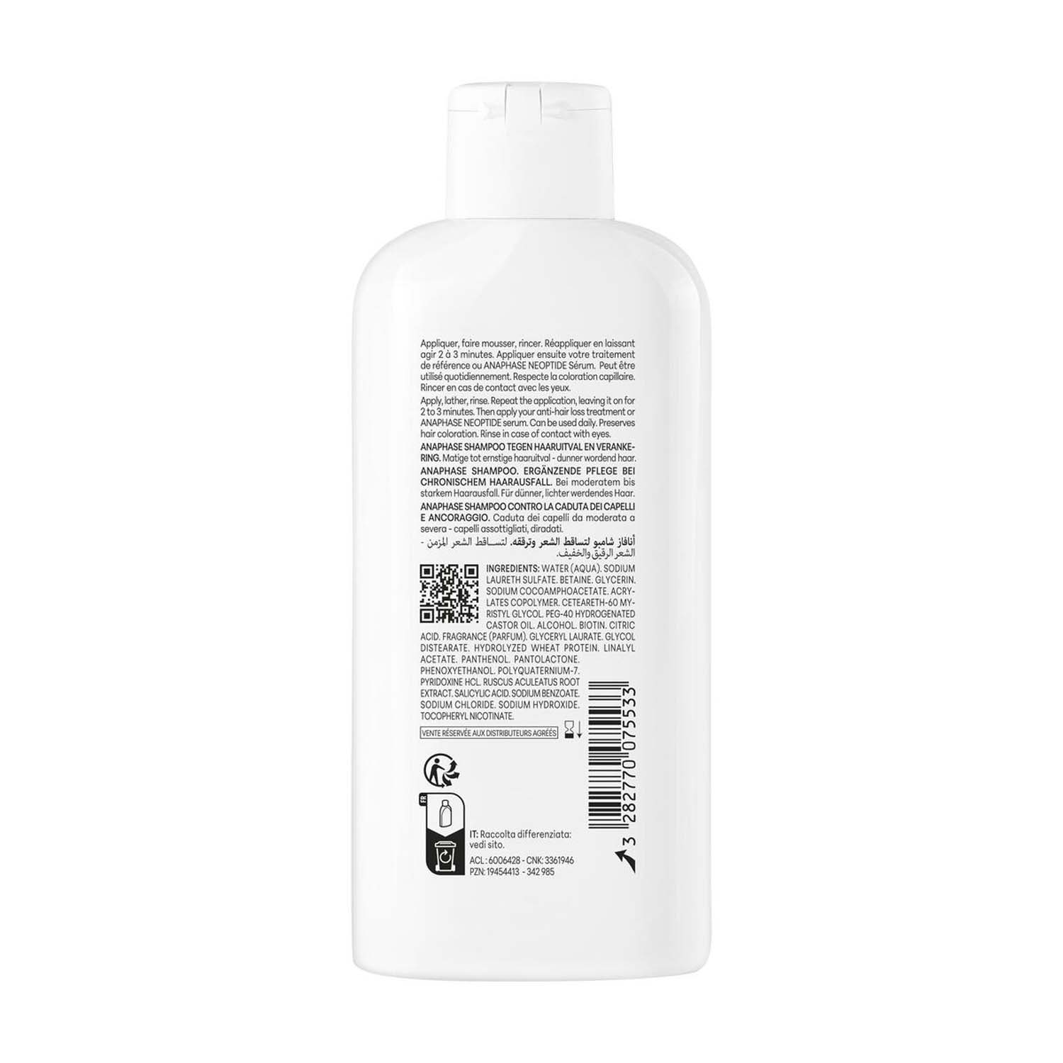 Ducray Anaphase - Shampoo Contro La Caduta E L'Ancoraggio Dei Capelli 200 ml