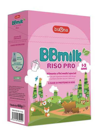 Bbmilk Riso Pro 1-3 Alimento Speciale In Polvere A Base Di Proteine Di Riso 400 Gr