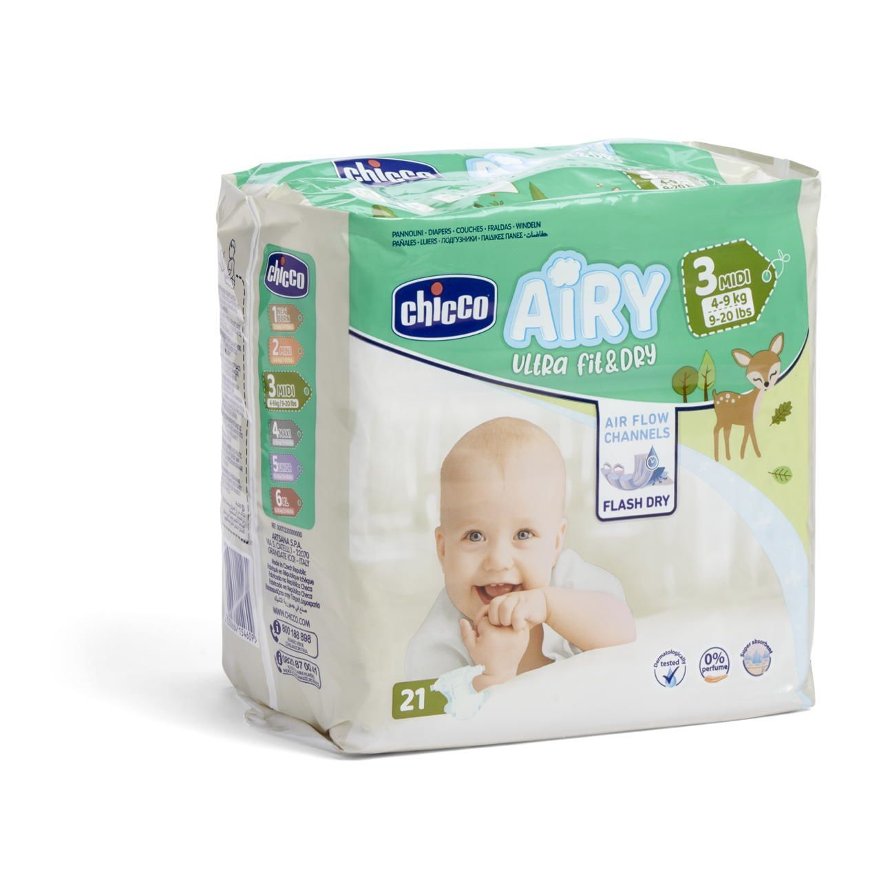 chicco ULTRA Fit&Fun Pannolini Taglia 3 Midi 4-9 kg 21 pezzi