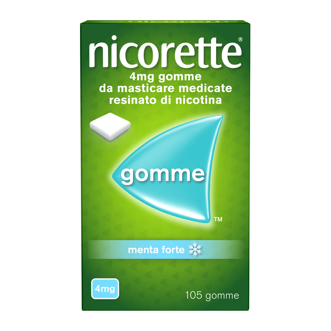Nicorette Gomme 4 Mg Nicotina Menta 105 Gomme Masticabili