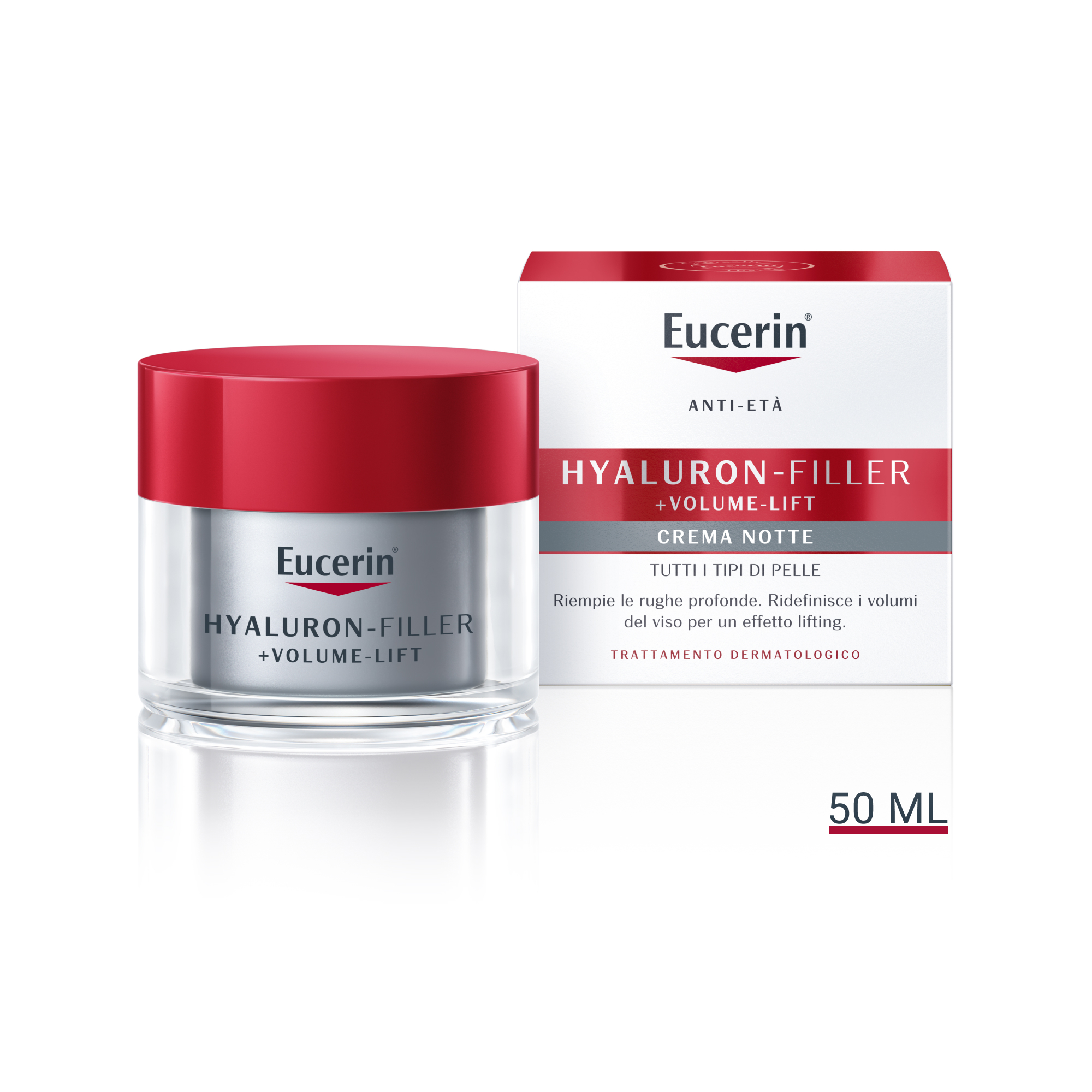 Eucerin Hyaluron-Filler Volume Crema Notte Antirughe 50mL Eucerin Hyaluron-Filler Volume Crema Notte Antirughe 50mL