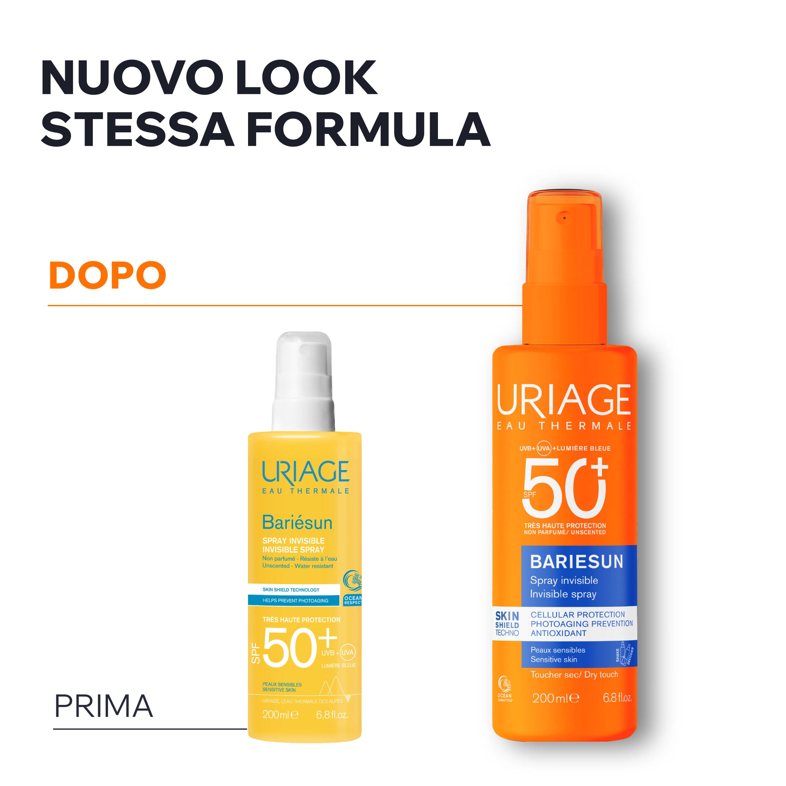 Uriage - Bariésun Spray Solare Invisibile SPF50+ Senza Profumo Viso E Corpo 200 ml