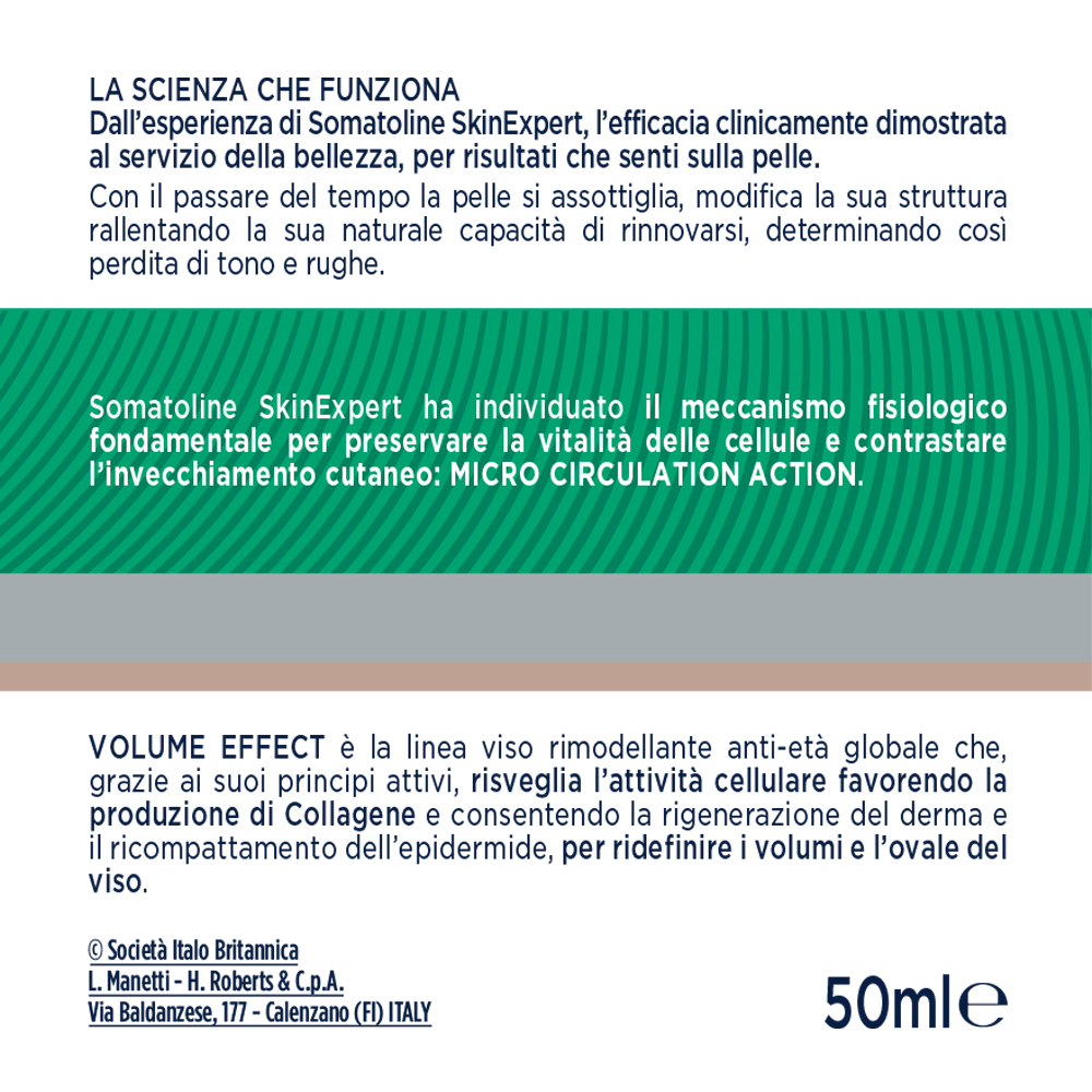 Somatoline SkinExpert, Volume Effect Crema Viso Notte 50 ml, Trattamento Viso Rimodellante, Biopeptidi 50ml Somatoline SkinExpert, Volume Effect Crema Viso Notte 50 ml, Trattamento Viso Rimodellante, Biopeptidi 50ml