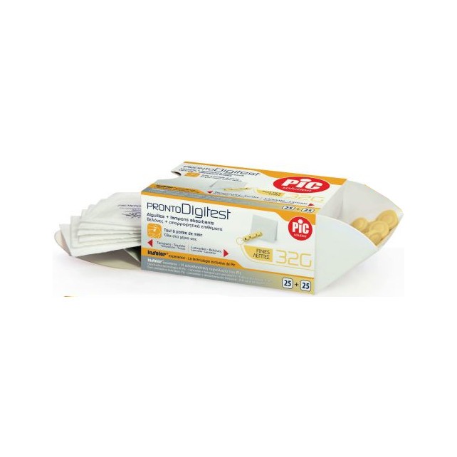 Pic Pronto Digitest Lancette Tamponcini G32 25 Pezzi