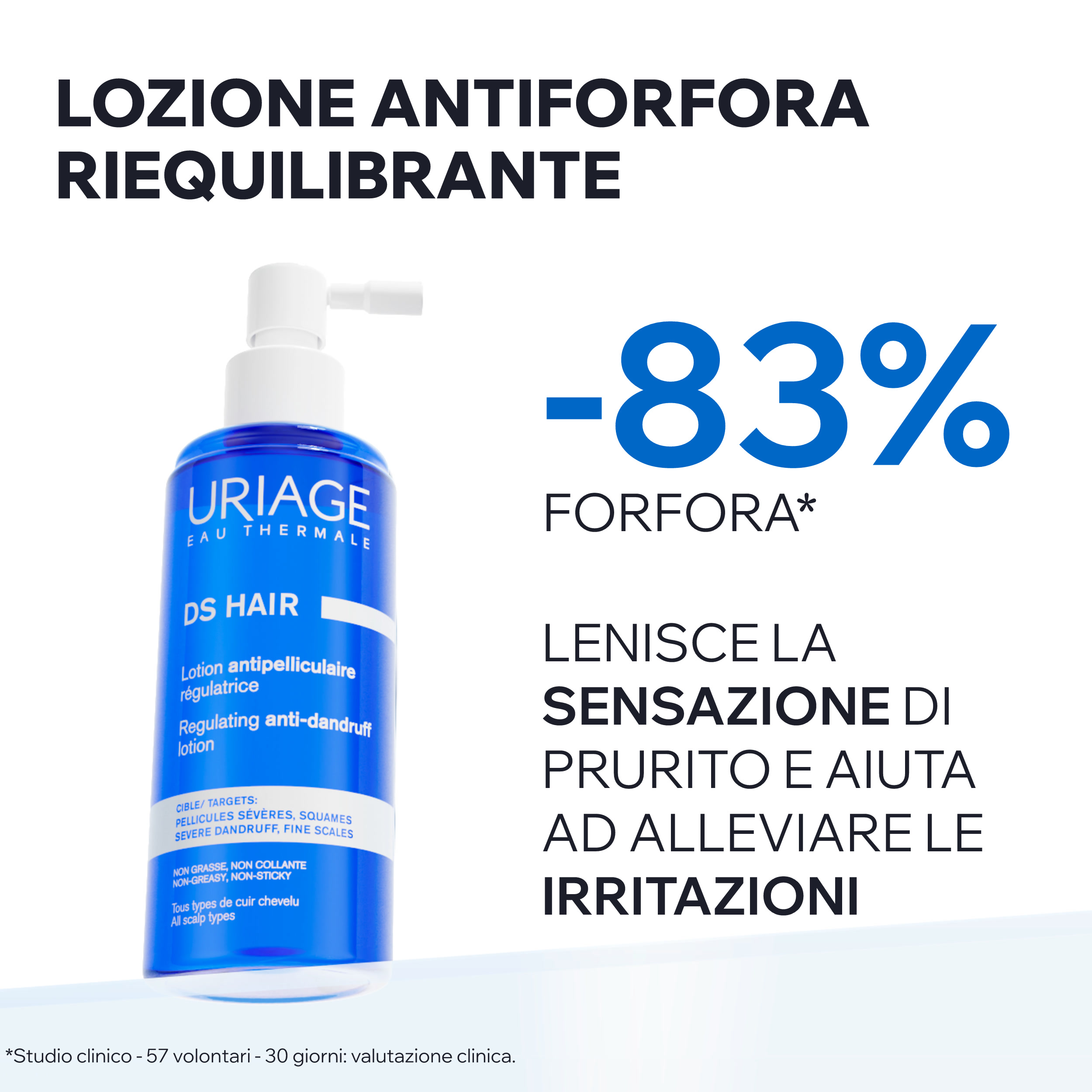Uriage DS Hair - Lozione Antiforfora Intensiva Per Forfora Grassa O Secca 100 ml