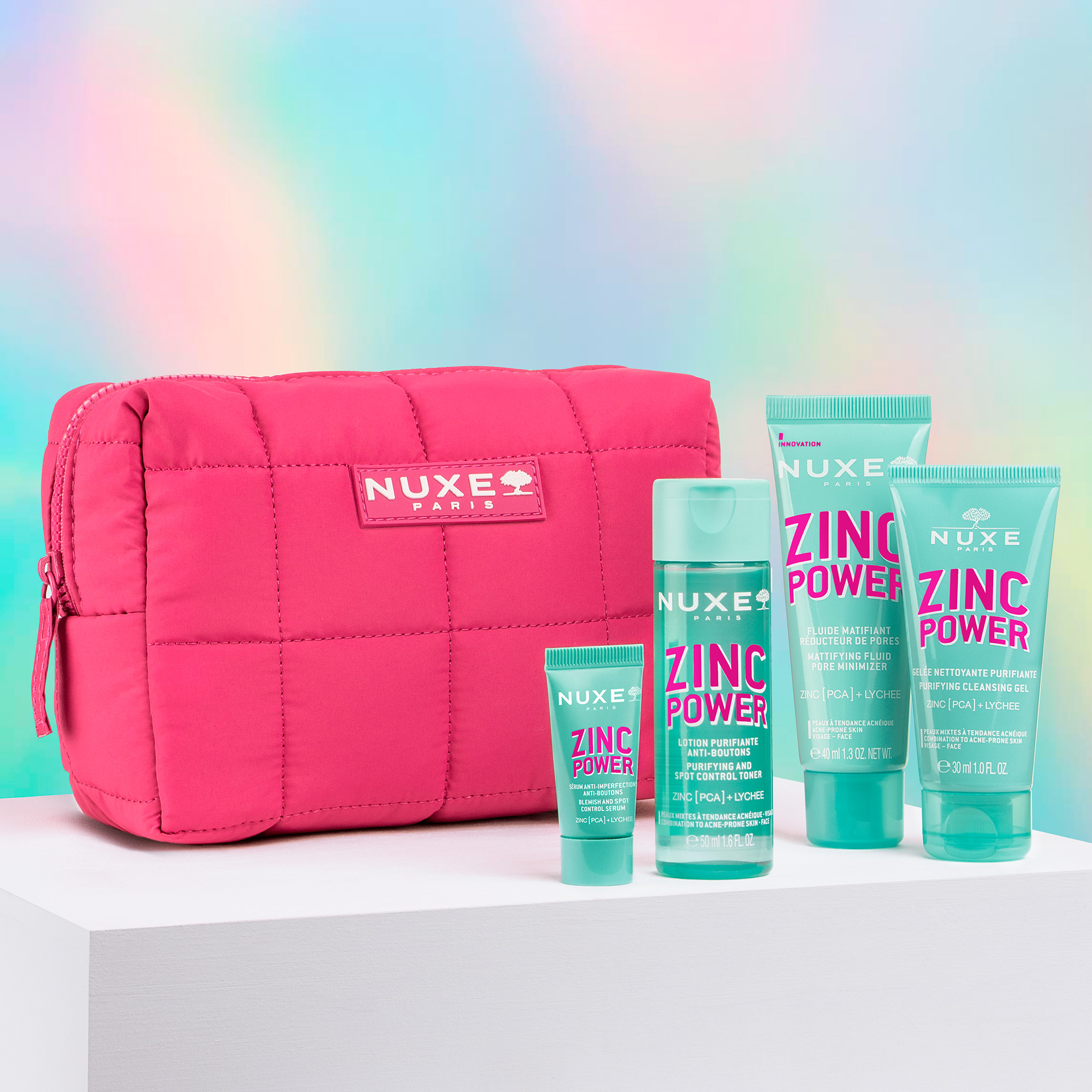 Nuxe - My Blemish Control Routine - Gel Detergente Purificante 30 ml + Lozione Purificante 50 ml + Siero Anti-Imperfezioni 5 ml + Fluido Opacizzante 40 ml