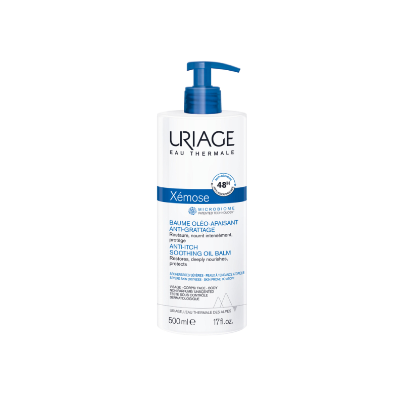 Uriage Xémose Balsamo-Olio Lenitivo Anti-prurito per pelle secca a tendenza atopica di viso e corpo che lenisce dalla prima applicazione 500 ml Uriage Xémose Balsamo-Olio Lenitivo Anti-prurito per pelle secca a tendenza atopica di viso e corpo che lenisce dalla prima applicazione 500 ml