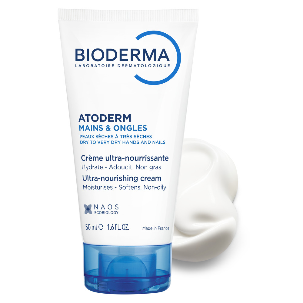 Bioderma Atoderm Mains & Ongles - Crema Ultra Riparatrice Mani E Unghie Per Pelle Secca 50 ml