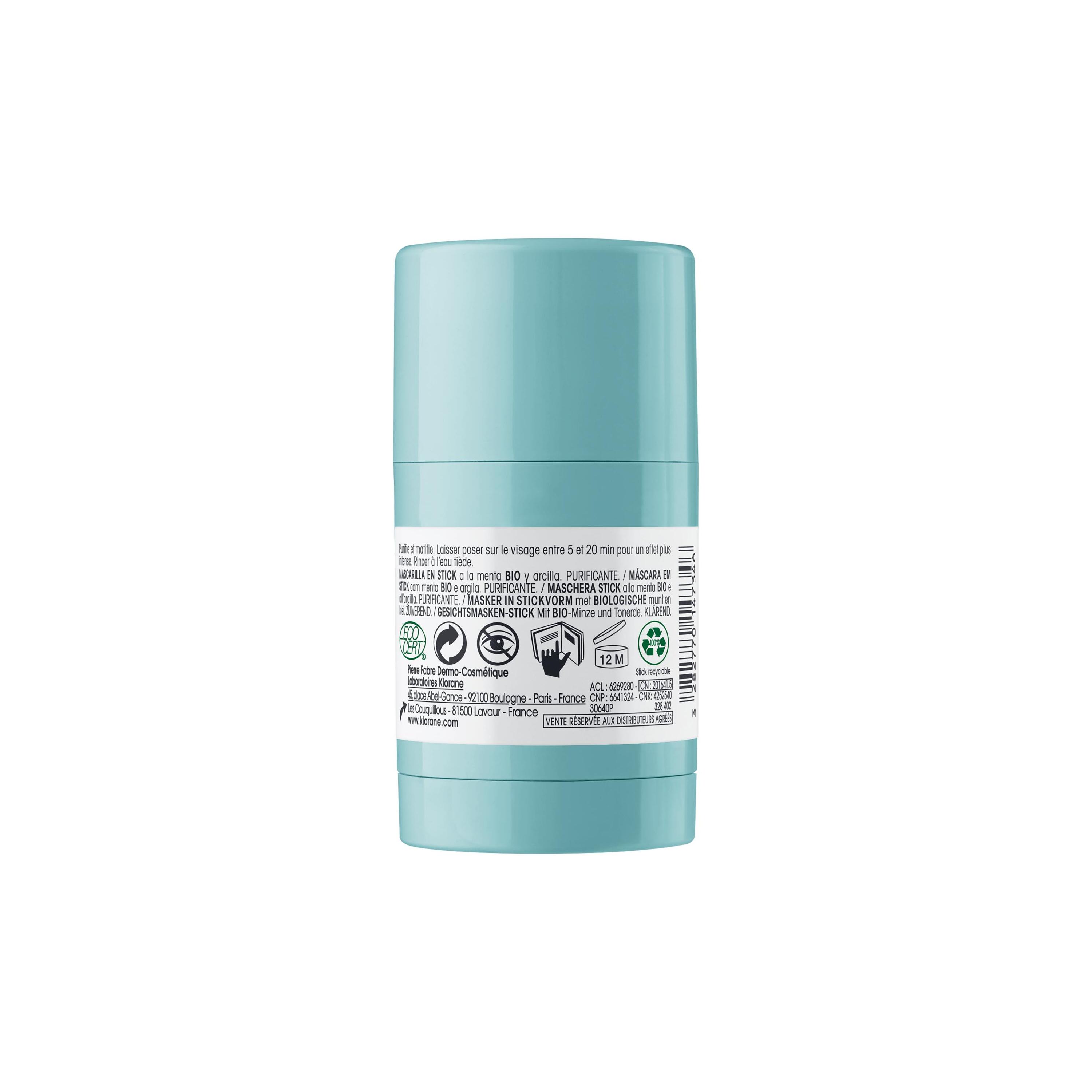 Klorane - Maschera Stick Alla Menta Bio E All'Argilla 25 g