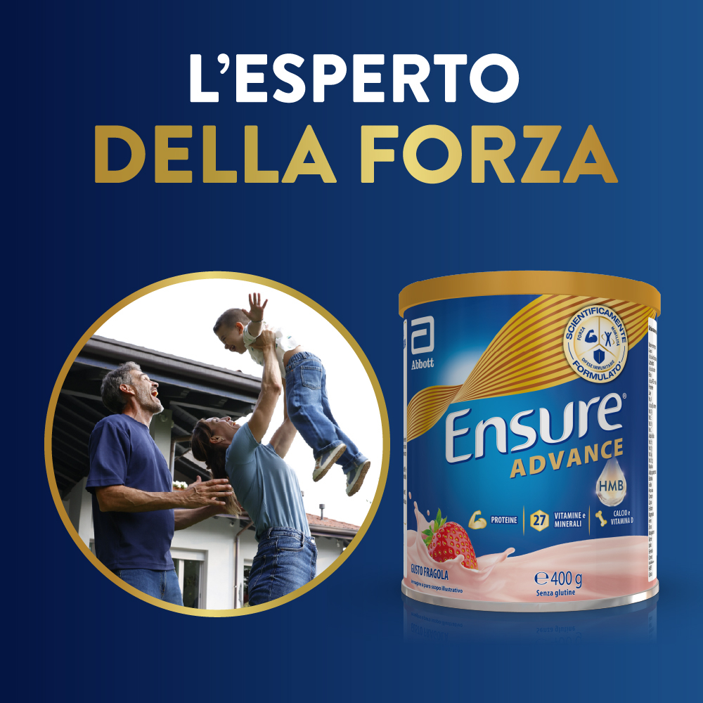 Ensure® Advance Integratore in polvere forza & energia 400g Fragola