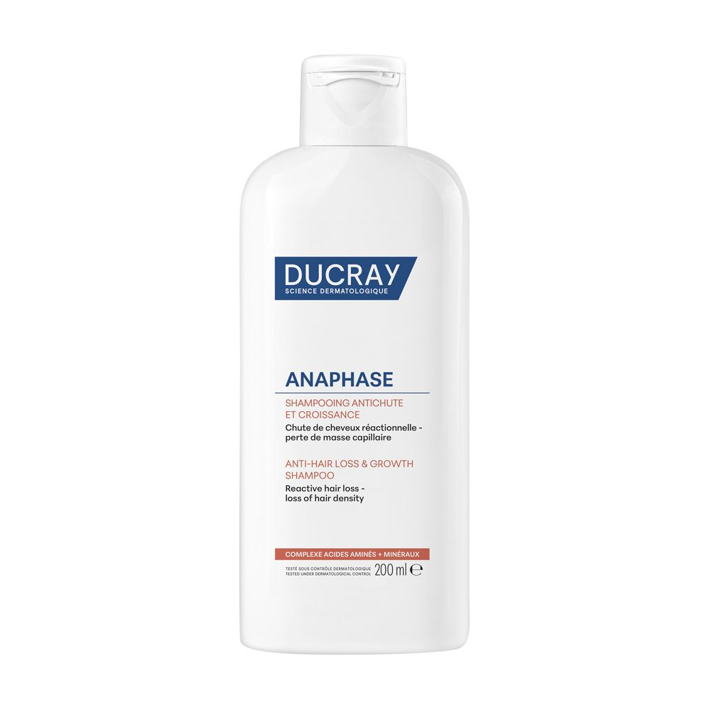 Ducray Anaphase Shampoo contro la caduta e crescita dei capelli, Frena la caduta dei capelli occasionale, 200ml