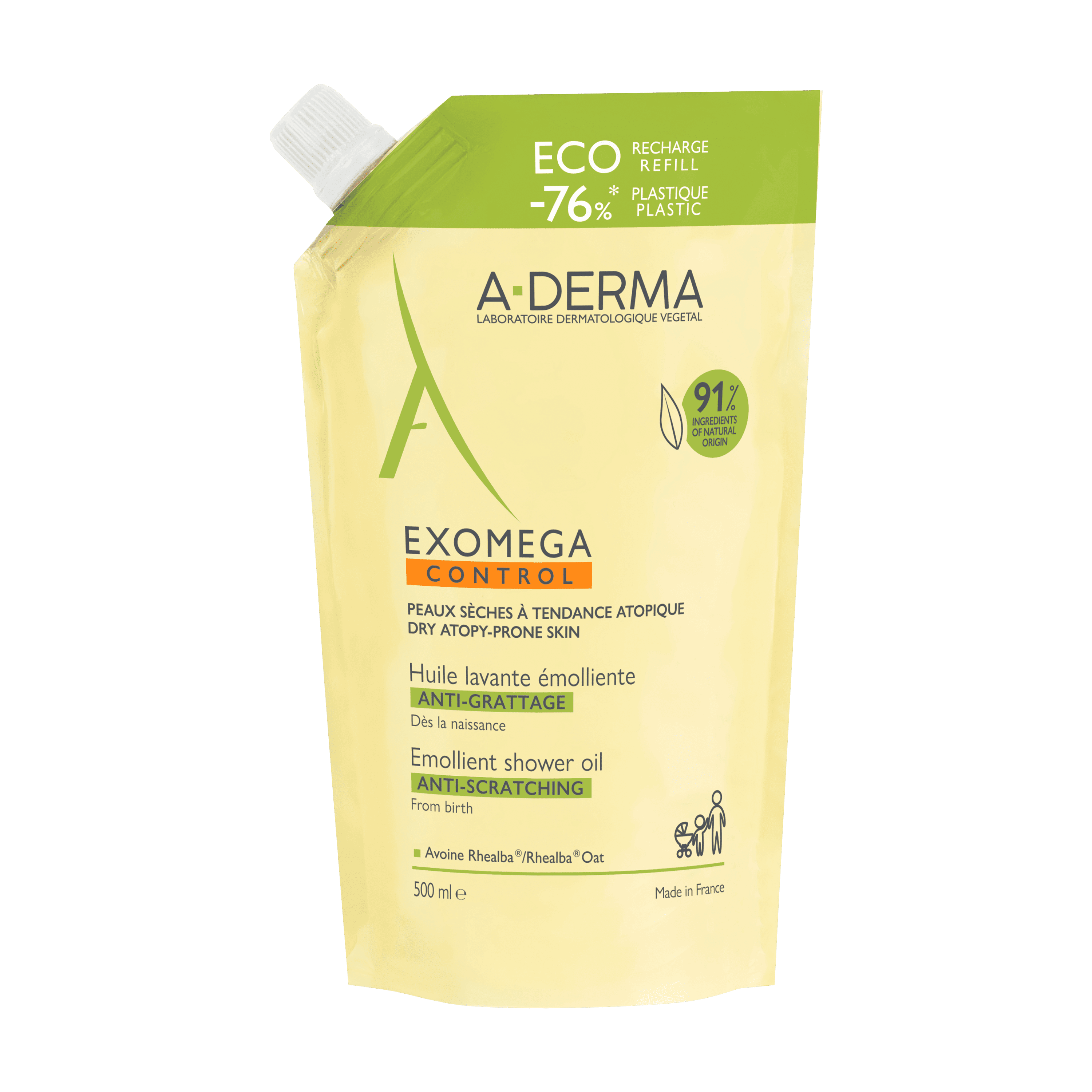 A-DERMA EXOMEGA CONTROL Olio Lavante Emolliente 500 ML Ricarica