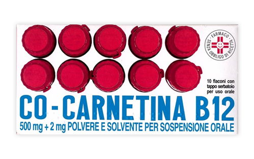 Cocarnetina B12 - 500mg + 2mg - Polvere e Solvente Per Sospensione Orale - 10 Flaconi - 10 ml