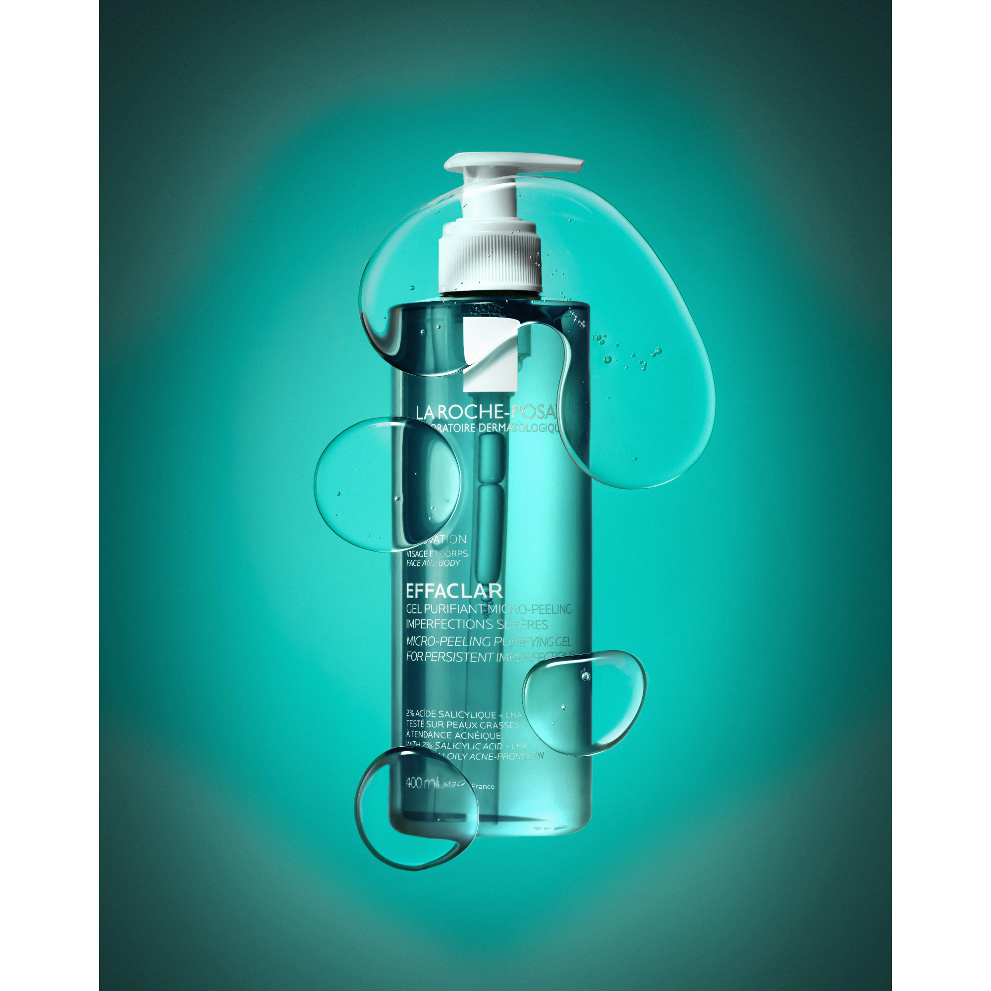 La Roche-Posay Effaclar - Gel Purificante Micro-Peeling Per Pelle Mista, Grassa o Acneica 400 ml