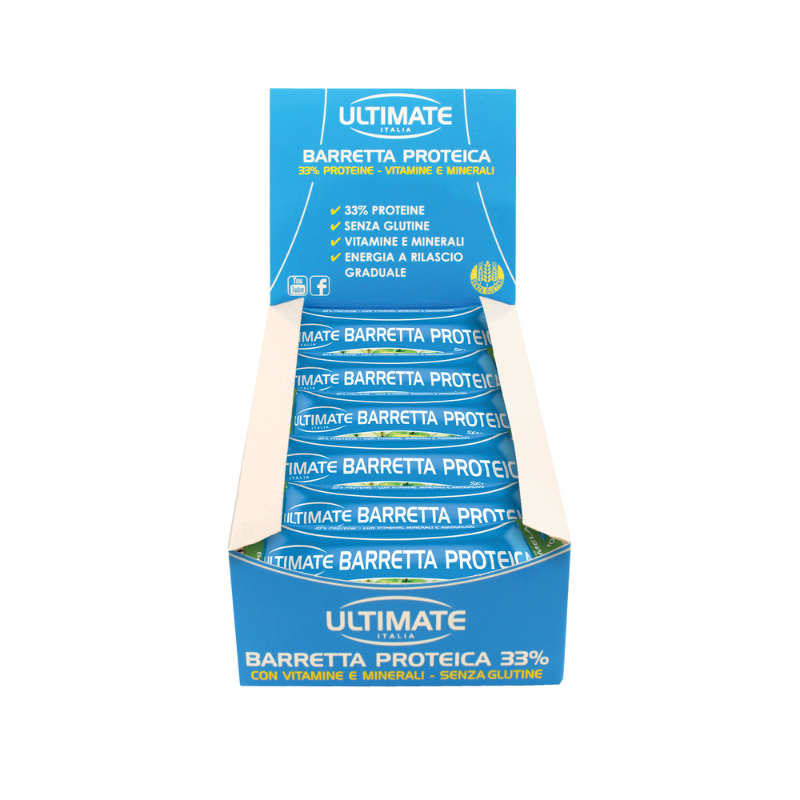 Ultimate Italia - 24 Barrette Proteiche Gusto Mela E Yogurt Da 40 g