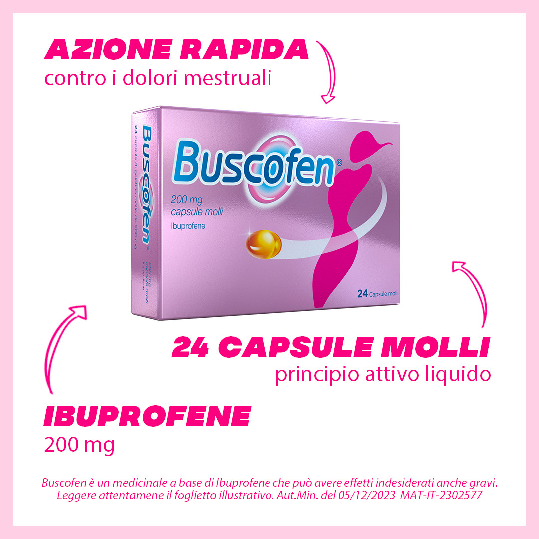 Buscofen - 24 capsule molli - 200 mg Buscofen - 24 capsule molli - 200 mg