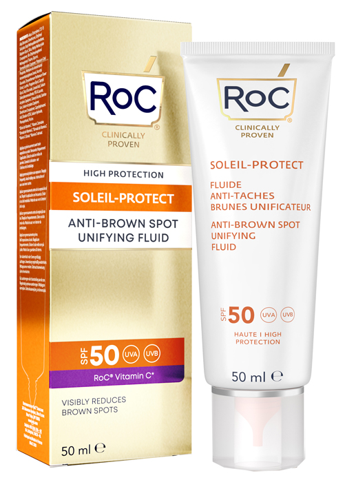 ROC SOLEIL PROTECT FLUIDO SOLARE ANTIMACCHIE SPF50 - FLUIDO SOLARE VISO CON VITAMINA C - 50 ML