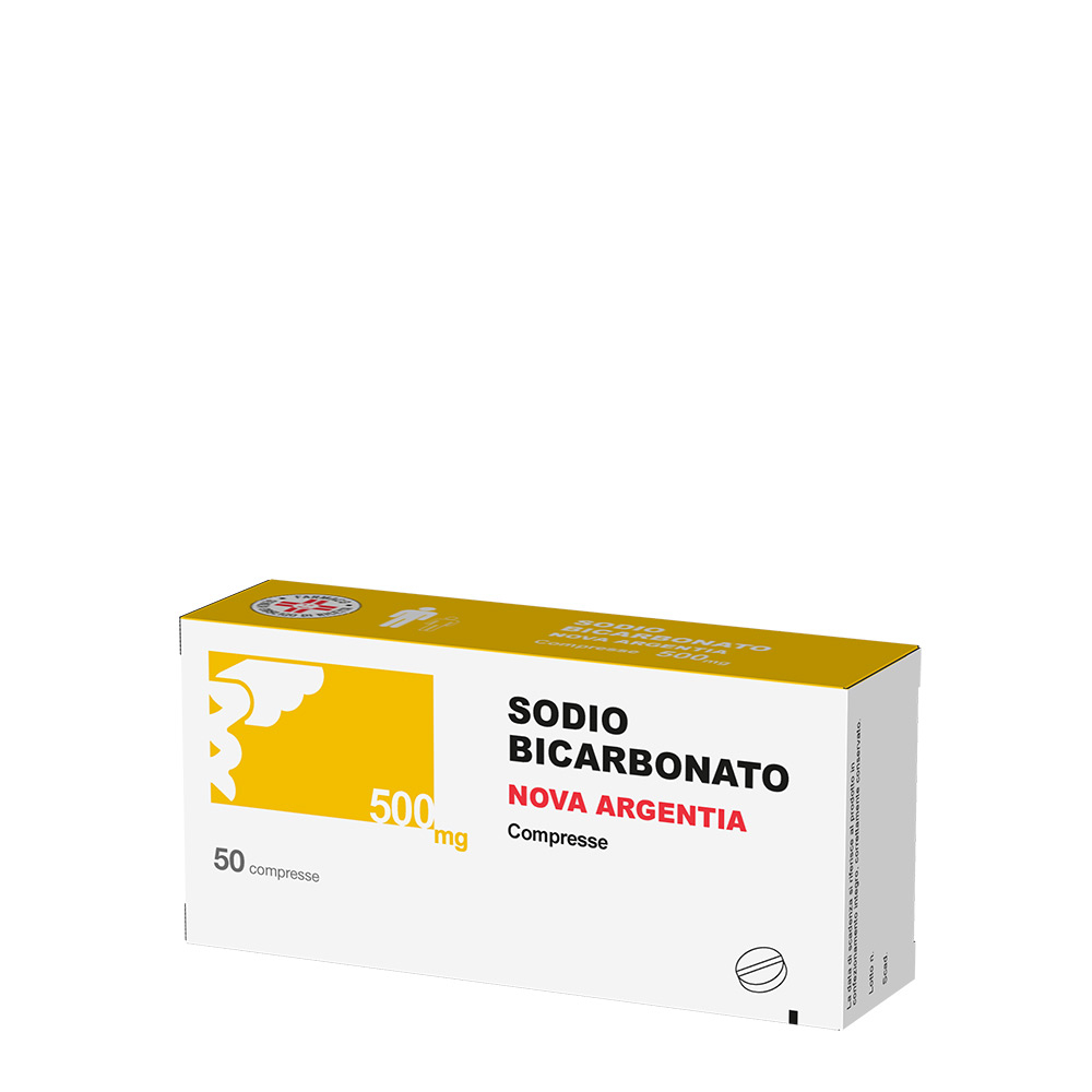 Sodio Bicarbonato Nova Argentia - 50 Compresse - 500 mg Sodio Bicarbonato Nova Argentia - 50 Compresse - 500 mg